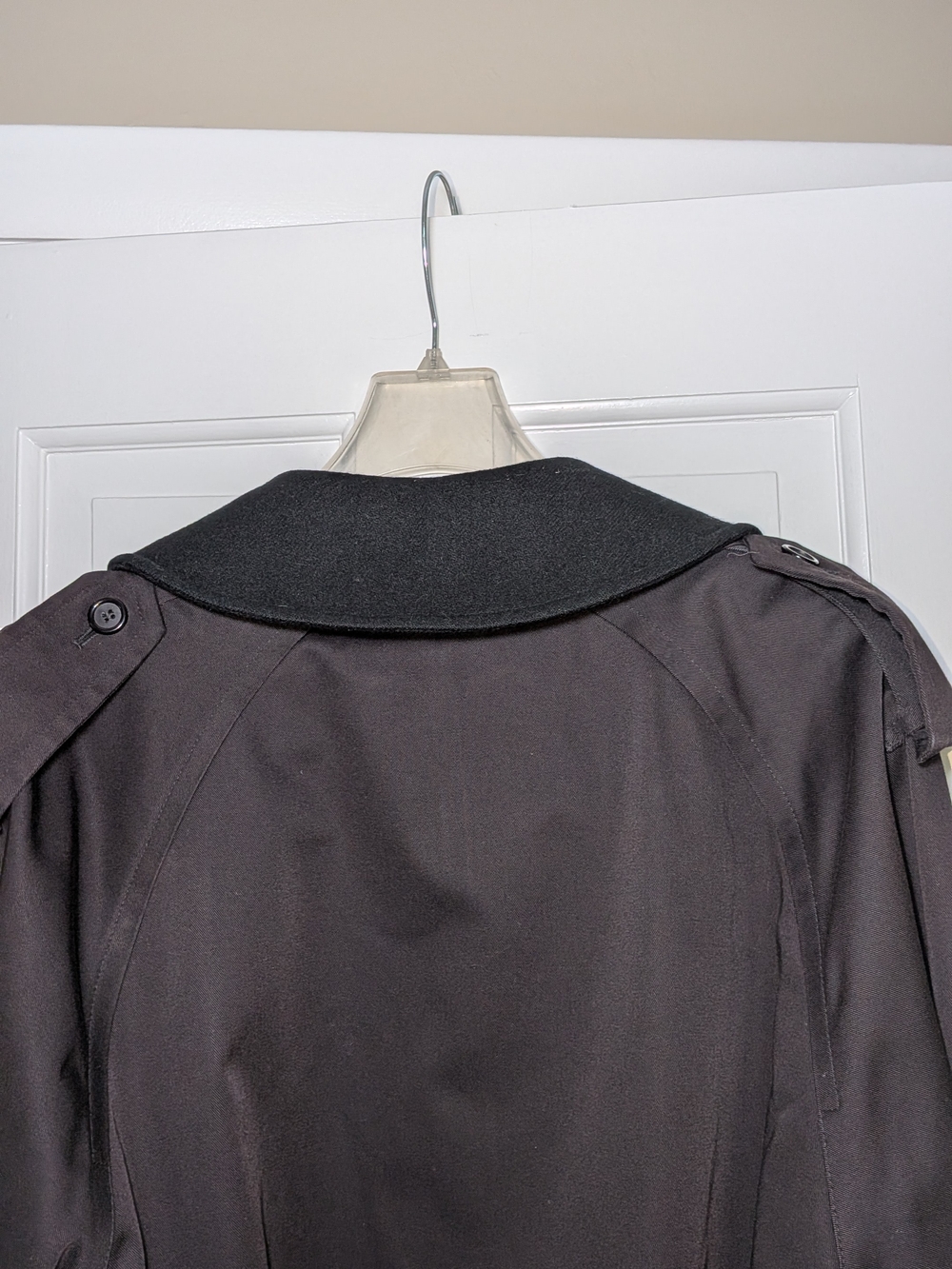 Vintage Burberrys of London Black Trench Coat Removable Wool Liner Nova Check - Picture 8 of 16